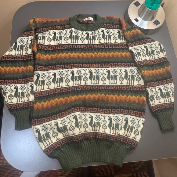 Pinch Other - Pinch Multicolor Patterned Crewneck Sweater alpaca wool